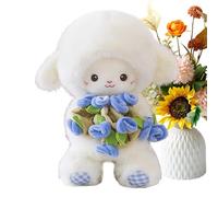 Lamb Bouquet (Rose Bouquet with Lamb Plush Toy) - Creative Magnetic Flower-Holding Lámb Doll | Rose Bóuquet Transforms Into A Hat Plush Toy | Cute Birthday Gift for Girls,