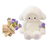 Lamb Bouquet (Rose Bouquet with Lamb Plush Toy) - Creative Magnetic Flower-Holding Lámb Doll | Rose Bóuquet Transforms Into A Hat Plush Toy | Cute Birthday Gift for Girls,
