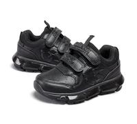 LAMB Chaussures d'école pour garçons - Baskets lumineuses, chaussures noires soniques - PU durable et résistant aux éraflures - Chaussures pour enfants depuis 1887, Noir , 27 EU