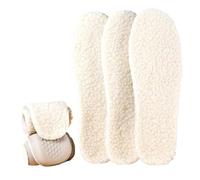 Lamb Cotton Latex Insoles Breathable Sweat-Absorbent Deodorizing Comfortable Soft-Soled Shock-Absorbing Fleece Warm(Color-02,43-44)