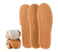 Lamb Cotton Latex Insoles Breathable Sweat-Absorbent Deodorizing Comfortable Soft-Soled Shock-Absorbing Fleece Warm(Color-01,39-40)