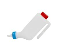 Lamb Feeding Bottle, Milk Bottle with Measurements, Small Animal Feeder, Ergonomic Non-Slip Grip, Soft Silicone Nipple, for Kid Goats Calves Farm Use, 10 inches Clear Pack of 1