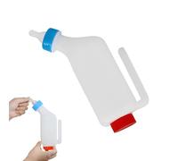 Lamb Feeding Bottle, Upside Down Milk Feeder, 800ml Ergonomic Design, Soft Nipple Included, Small Animal Milk Bottle for Kid Goats, Calves, and Farm Use
