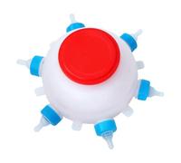 Lamb Milk Feeder - 2,5 l Goat Milk Bucket Feedder Bowl | Goat Feeder - Distributeur de nourriture pour animaux de compagnie - Distributeur de sucre chaud avec silicone Nipples 6 Pacifier Reusable Farm