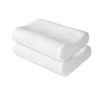 LAMB Oreiller en Mousse à mémoire de Forme réglable en Hauteur, Oreiller de Cou Oreiller de Soutien du Cou Oreiller Ergonomique Oreiller Anti - ronflement avec Couvercle Amovible, Lot de 2