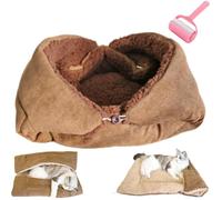 Lamb Plush Bed Pad for Cats,Multifunctional Reversible Fall Winter Warm Thickened Cat Sleeping Mat,Washable Portable Soft Cozy Blanket Cushionr,for Living Room Apartment Travel (Coffee, Small)