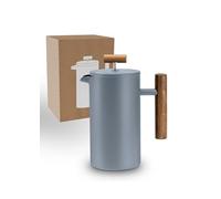 LAMBDA COFFEE CALDERA Cafetière à piston thermique en acier inoxydable I 0,6 l - 3 tasses Bleu Dusk Blue I 3 tailles disponibles I Cafetière en acier inoxydable | Double paroi : garde au chaud