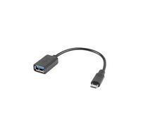 lamberg Adaptateur LANBERG OTG USB Micro(M) 2.0 A USB-A(H) 15 cm Noir