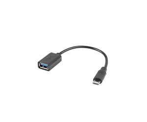 lamberg Adaptateur LANBERG OTG USB Micro(M) 2.0 A USB-A(H) 15 cm Noir