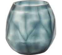 Lambert Boccioni Vase/photophore en verre coloré et taillé bleu fumé H 17 cm, D 18,5 cm 17470