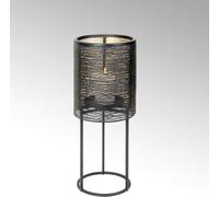 Lambert Hiroko petite colonne à bougies, fer, noir H77 D31cm 41061