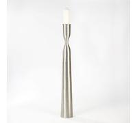 Lambert Zaza Lampadaire aluminium brossé, nickelé, bougies assorties D 5 cm et 8 cm, H 145 cm, D 19 cm 40141