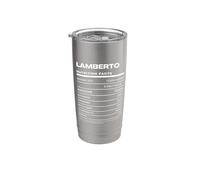 Lamberto Valeur Nutritive Nom Drôle Gobelet isotherme en acier inoxydable double paroi