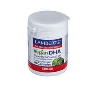 Lamberts DHA Végétalien 60 Gélules - Complément Alimentaire Omega 3 à Base d'Algues