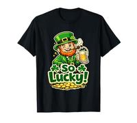 L'ambiance de la bière Irlandaise So Lucky Leprechaun St Patricks T-Shirt