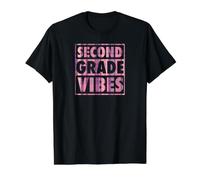 L'ambiance de la deuxième année Correspond à la u Primaire T-Shirt Graphique avec Valeur, Homme, Noir, L