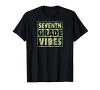 L'ambiance de septième année Correspond à la u Primaire T-Shirt Graphique avec Valeur, Homme, Noir, XL