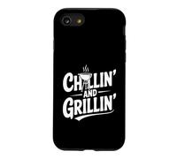 L'ambiance Estivale Amusante pour Les Amateurs de Barbecue Chillin' and Grillin' Coque pour iPhone SE (2020) / 7/8