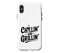 L'ambiance Estivale Amusante pour Les Amateurs de Barbecue Chillin' and Grillin' Coque pour iPhone X/XS