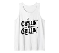 L'ambiance Estivale Amusante pour Les Amateurs de Barbecue Chillin' and Grillin' Débardeur