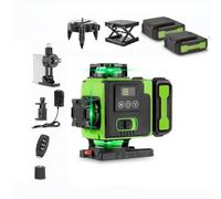 Lambluefly Niveau Laser 4 x 360°, 4D 16 Lignes Laser Chantier avec 2 x 5000mAh Batterie & Affichage LED, Niveau Laser 360 Autonivelant, APP, Télécommande, IP54 Étanche et Anti-Poussière