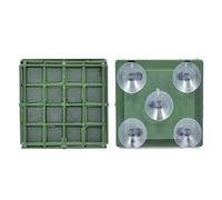 Lambo 2 Cage Florale Carrée, Porte-Fleurs pour Fleurs Fraîches, Cage Carrée en Mousse Florale avec Ventouse, Bol en Cage pour Table Arrangement Floral Tête Voiture