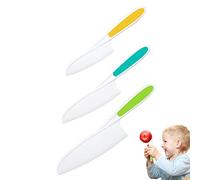 Lambo 3 Couteau De Cuisine en Nylon pour Tout-Petits, Couteaux Cuisine en Nylon, Couteaux De Cuisine pour Enfant, Couteau pour Tout-Petits Couteaux pour Enfant pour Une Vraie Cuisine Et Couper