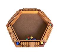 Lambo Jeu De Dés Shut The Box, Fermez Le Jeu De La Boîte, Jeux De Société en Bois, Jeu De Société Mathématique pour Enfant Adultes, Salle De Classe Familiale Ou Bar De Pub 1 À 6 Joueurs