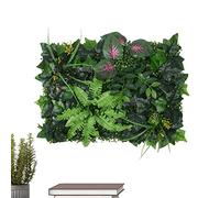 Lambo Mur Végétal Artificiel, Décor Mur Vert avec Protection UV, Haie Artificielle Plant Verte pour Intérieur Extérieur Mariage, 60 X 40 Cm