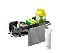 Lambo Porte-éponge pour évier de cuisine | Support mural de rangement pour égouttoir, panier d'évier, support de brosse, organisation domestique pour éponges, lingettes et solution de nettoyage