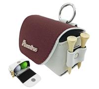 Lambo Sac à balles de , sac de tees de en couleur bloc | Cuir PU, boucle métallique magnétique pour 2 balles de et 5 tees