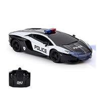 Lamborghini Aventador-Officially Licensed Remote Control for Children with Working Lights, RC Model for Car 1:24, 27 MHz, LP700-4 (Police Car)