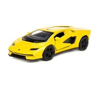 Lamborghini Countach LPI 800-4 Voiture miniature en métal avec moteur à rétraction Modèle de voiture jouet Cadeau 4 variantes Welly 05 (jaune)