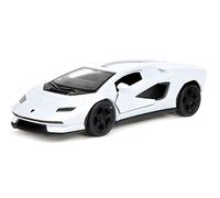 Lamborghini Countach LPI 800-4 Voiture miniature en métal avec moteur à rétraction Modèle de voiture jouet Cadeau 4 variantes Welly 05 (blanc)