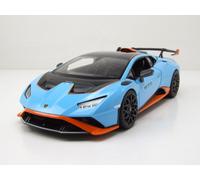 Lamborghini Huracan STO Modèle Voiture 1:18 Rastar Bleu Orange