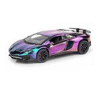 Lamborghini LP750 Voiture jouet à l'échelle 1:32 - Modèle moulé sous pression avec effets sonores et effets lumineux et fonction de traction - Jouet durable pour enfant à partir de 3 ans - Violet