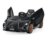 Lamborghini SIAN Voiture Électrique 12V/4,5 Ah pour Enfants 3-8 Ans,Télécommande 2.4G, 2 Moteur, MP3, USB, TF, Radio, Récit Noir