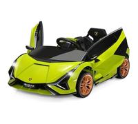 Lamborghini SIAN Voiture Électrique 12V/4,5 Ah pour Enfants 3-8 Ans,Télécommande 2.4G, 2 Moteur, MP3, USB, TF, Radio, Récit, Vert