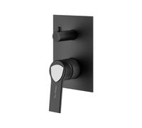 Lamborghini Vortex Mitigeur de baignoire/douche pour 2 à 3 sorties, avec corps d’encastrement, VOR1991-NO+LEV002A-NOBO+INT9036-00TL,