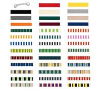 Lambrequin avec Bord Droit de Remplacement pour Store Banne Auvent Extérieur, 3 4 5 6 7 m Toile de Rechange Imperméable et Protection Solaire pour Terrasse Jardin(Multi Green,L400cmxH20cm)