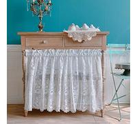 Lambrequin de rideau de cuisine court en dentelle, Cantonnières de rideaux en dentelle blanche, tailles multiples, for cuisine, café, chambre à coucher, porte d'armoire(W 39.4" x L 25.6" (1 Panels))