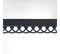 Lambrequin décoratif en Acier pour façade et toiture - Gris Anthracite RAL 7016 - Longueur 2 m - LPP KAMAIL