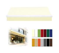 Lambrequin Plat de Rechange pour Store Banne, Bord Rectangulaire Droit de Remplacement, Bandes de Toile Imperméable Anti-UV Polyester pour Auvent Extérieur Auvent(Cream,B340cm)