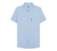 Lambretta Chemise Oxford à manches courtes pour homme, bleu ciel, 4XL