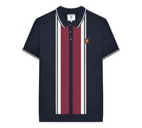 Lambretta Greco Polo en tricot pour homme, bleu marine, XL