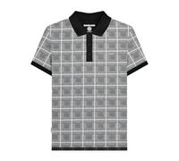 Lambretta Polo à manches courtes à gros carreaux pour homme, blanc, XL