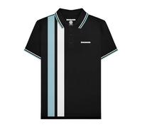 Lambretta Polo à manches courtes à rayures verticales pour homme, Noir , 4XL