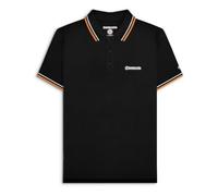 Lambretta Polo à manches courtes pour homme, Noir/blanc/marmelade, L