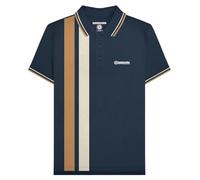Lambretta Polo à rayures verticales pour homme, bleu marine, L