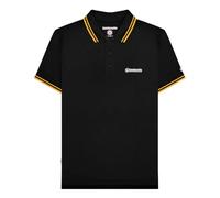 Lambretta Polo à triple pointe pour homme, noir/or, M